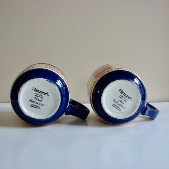 Pfaltzgraff Set of 2 Coffee Mugs Sedona Colourful Splatter Oversized Large - Picture 8 of 10